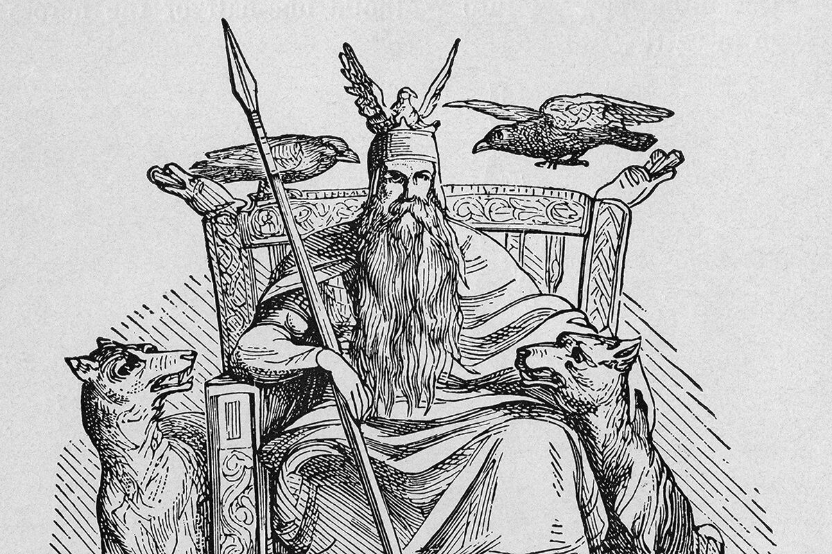 The Norse god Odin or Wotan, ruler of Asgard.