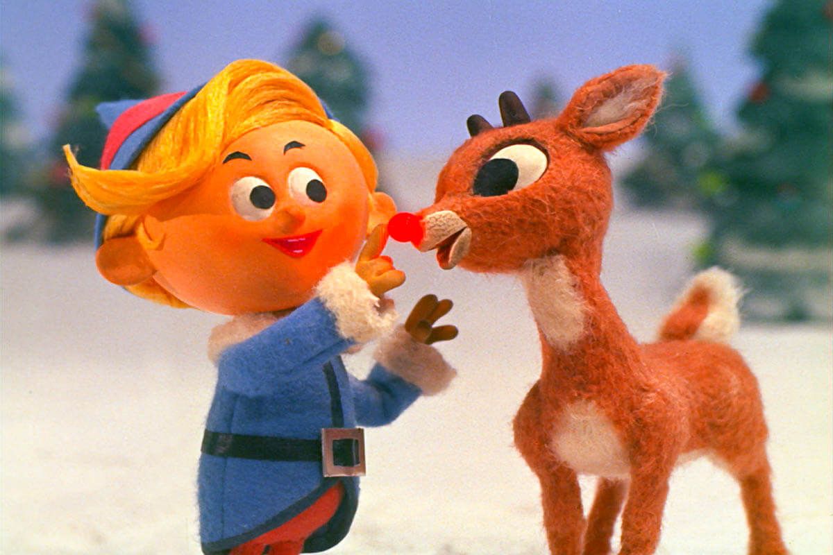 Hermey the elf and Rudolph.
