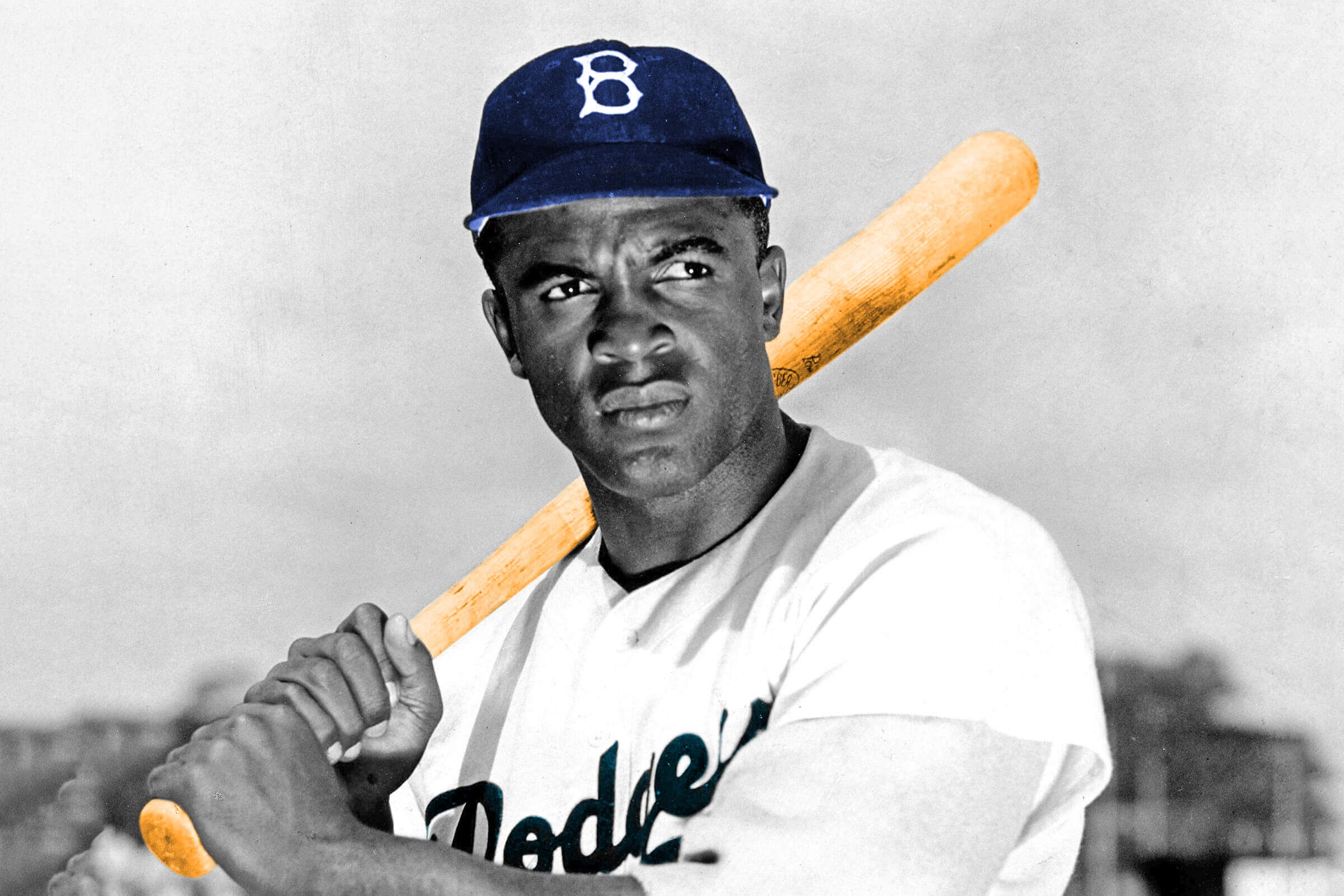 Jackie Robinson by Hulton Archive